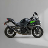 Barrel Rogue V2 stainless steel slip-on exhaust with link pipe for Kawasaki Ninja 500 motorcycle
