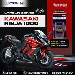 CRANK1 Carbon Front Brake Pads CFB973 for Kawasaki Ninja 1000 2020 Onwards Motorcycle Brake Pad Set