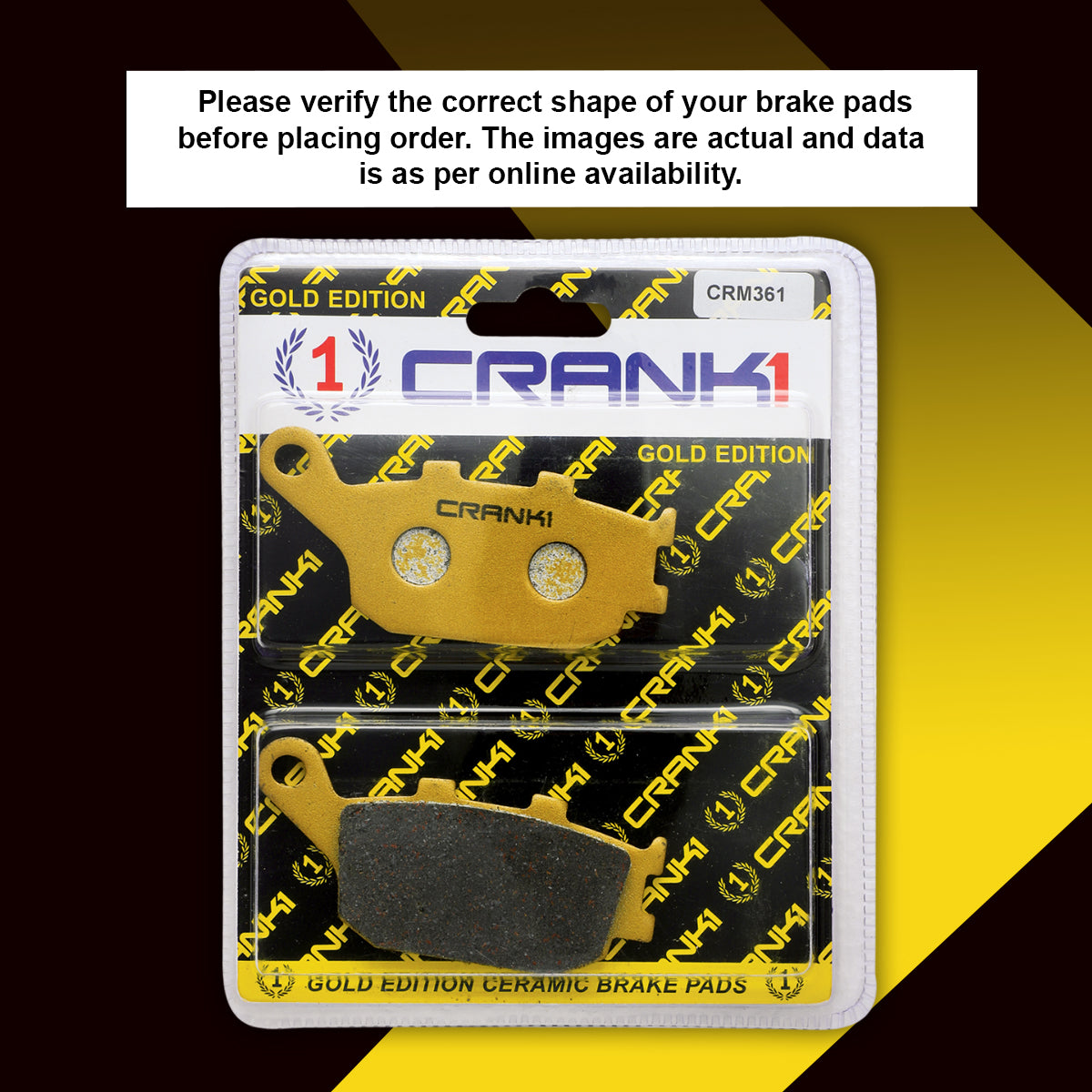 CRANK1 Ceramic Rear Brake Pads for Kawasaki Ninja 650 2017 onwards