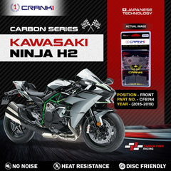 CRANK1 CFB744 carbon front brake pads for Kawasaki Ninja H2 2015-2019