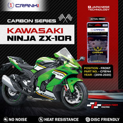 CRANK1 CFB744 carbon front brake pads for Kawasaki Ninja ZX-10R 2016-2020