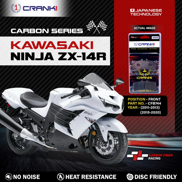CRANK1 CFB744 carbon brake pads for Kawasaki Ninja ZX-14R front