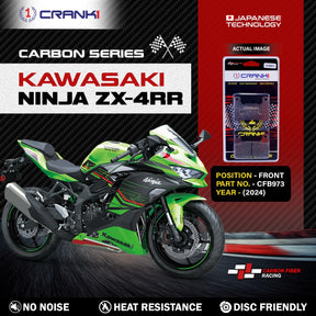CRANK1 Carbon Front Brake Pads CFB973 for Kawasaki Ninja ZX-4RR 2024