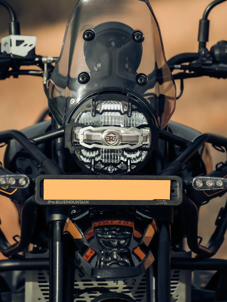 LEGUNDARY Custom cosmic headlight grill for Royal Enfield Himalayan 450 black and silver