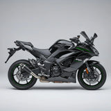 Barrel Outlaw V2 black stainless steel slip-on exhaust with link pipe for Kawasaki Ninja 1100SX motorcycle