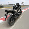 Barrel Outlaw V2 black stainless steel slip-on exhaust with link pipe for Kawasaki Ninja 1100SX motorcycle