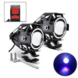 HJG U7 Projector Lens Foglight (Set of 2 with switch) - UNIVERSAL for All Cars & Bikes