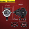 HJG U7 Projector Lens Foglight (Set of 2 with switch) - UNIVERSAL for All Cars & Bikes