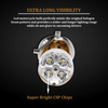 Universal H4 LED headlight bulb for bike and car with 2000LM white light and multicolor LED ring