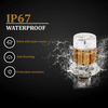 Universal H4 LED headlight bulb for bike and car with 2000LM white light and multicolor LED ring