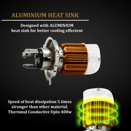 White/MultiColor H4 Headlight Bulb for Bikes Universal For Car Universal For Bike (Upper Multicolor/Dipper White, Type H4 headlight bulb)