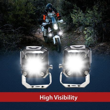 HJG 120W Projector Fog Light LED Work Light Fog Lamp Dual Color Motorcycle Lights Spot Light High beam/Low beam Electric Cars (Headlights) (12-80V DC – 60W)