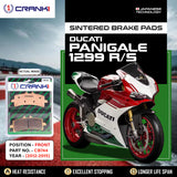 CRANK1 CB744 Sintered Front Brake Pads for Ducati Panigale 1299 R S 2 Sets