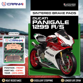 CRANK1 CB744 Sintered Front Brake Pads for Ducati Panigale 1299 R S 2 Sets