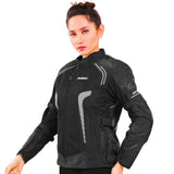Bison ProGear Phoenix women riding jacket hi viz grey
