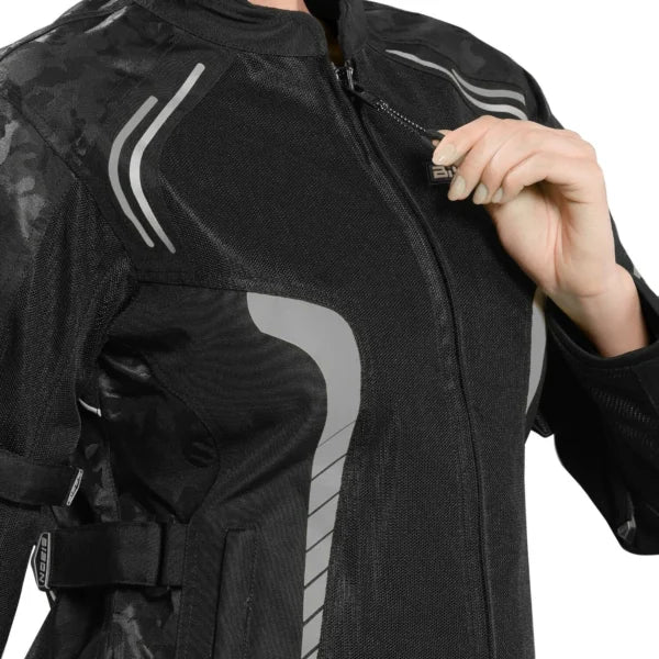 Bison ProGear Phoenix women riding jacket hi viz grey
