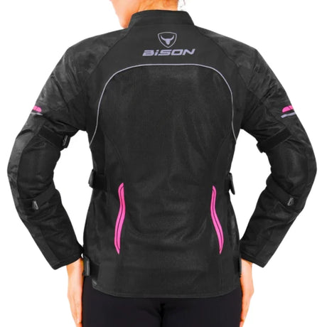 Bison ProGear Phoenix women riding jacket hi viz pink

