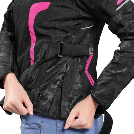 Bison ProGear Phoenix women riding jacket hi viz pink
