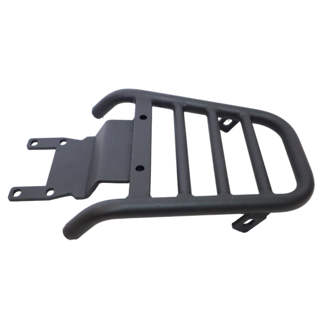 MotoCare pipe carrier installed on TVS Apache RTR 160 rear view