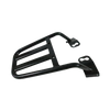Motocare Dominar 400 pipe carrier installed on Bajaj Dominar 400 motorcycle providing heavy duty luggage support for touring and travel