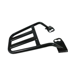 Motocare Dominar 400 pipe carrier installed on Bajaj Dominar 400 motorcycle providing heavy duty luggage support for touring and travel