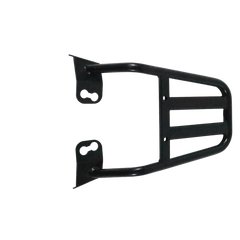 Motocare Dominar 400 pipe carrier installed on Bajaj Dominar 400 motorcycle providing heavy duty luggage support for touring and travel
