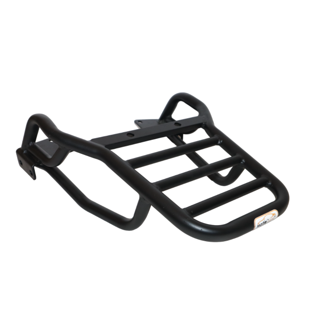 MotoCare pipe carrier installed on Hero Xpulse motorcycle used for luggage transport during touring and adventure rides
