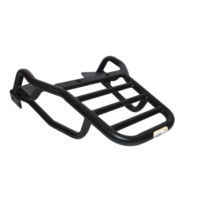 MotoCare pipe carrier installed on Hero Xpulse motorcycle used for luggage transport during touring and adventure rides