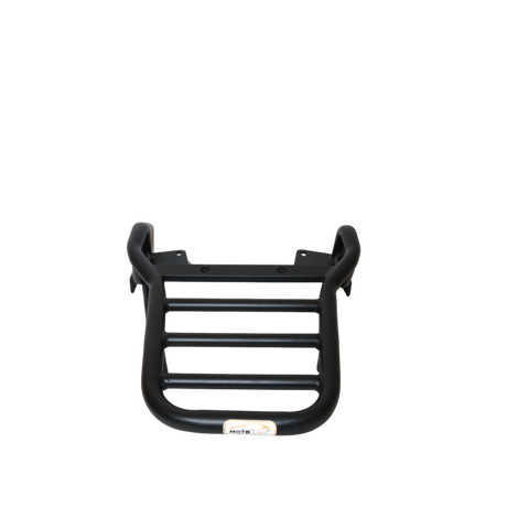 MotoCare pipe carrier installed on Hero Xpulse motorcycle used for luggage transport during touring and adventure rides