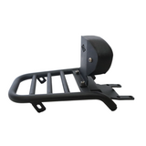 MotoCare pipe carrier with backrest installed on TVS Apache RTR 160