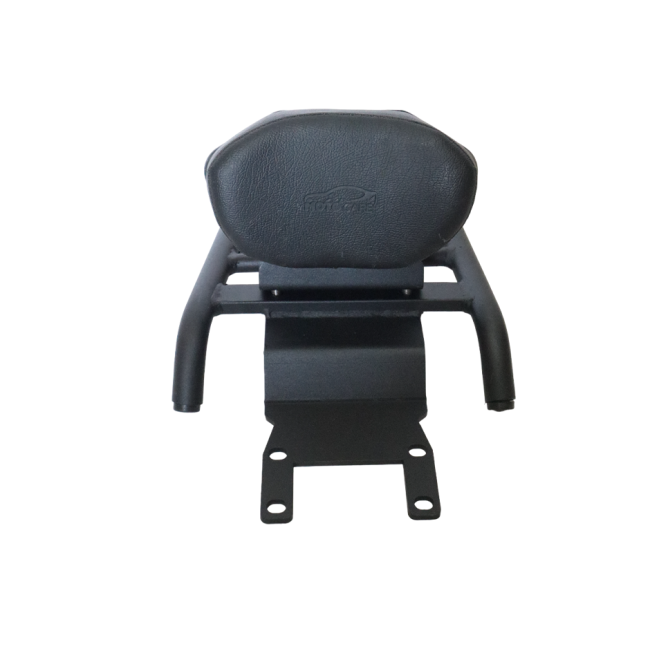 MotoCare pipe carrier with backrest installed on TVS Apache RTR 160