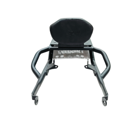 MotoCare backrest carrier installed on Honda CB350