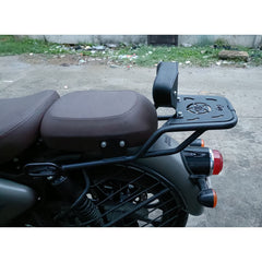 MotoCare pipe carrier with backrest for Royal Enfield Classic 350 Reborn