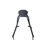 MotoCare pipe carrier with backrest installed on Yezdi Roadster 2024 showing luggage rack and comfortable pillion support system