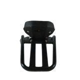 Motocare Dominar 400 pipe carrier with plate and backrest installed on Bajaj Dominar 400 motorcycle for touring luggage support and pillion comfort