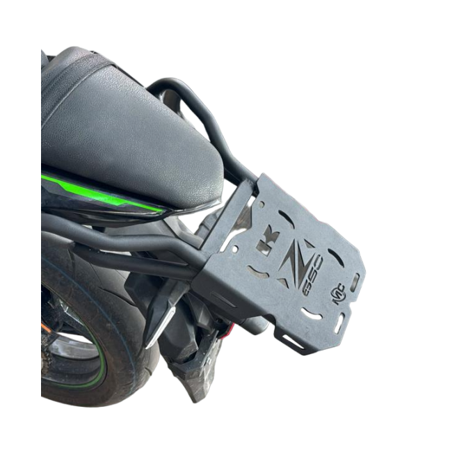Motocare Kawasaki Z650 pipe carrier with plate rear luggage rack heavy-duty touring motorcycle accessory