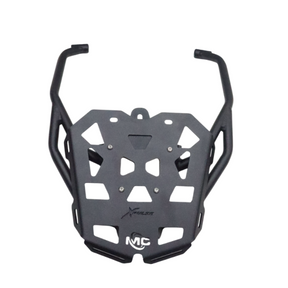 MotoCare pipe carrier installed on Hero XPulse 210 for luggage support and touring use