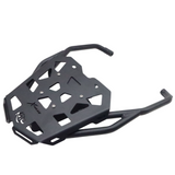 MotoCare pipe carrier installed on Hero XPulse 210 for luggage support and touring use