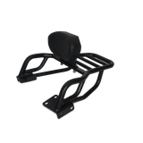 MotoCare pipe carrier with backrest installed on Hero Xpulse motorcycle providing luggage support and pillion comfort for touring rides