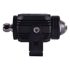 LGP DK16 fog lamp installed on motorcycle with clamps