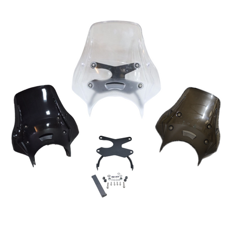 MotoCare polycarbonate windshield visor for Jawa 42 FJ bike