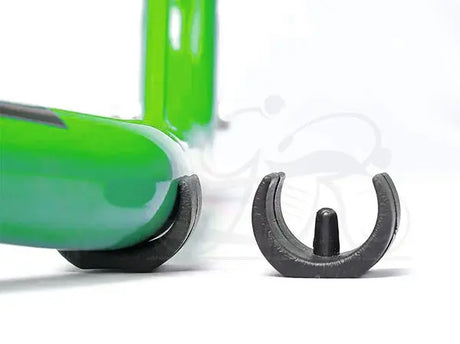 Non-Dismantable Universal Rear Paddock Stand with Skate Wheels - Green - (Bike Wt upto: 350 kgs)