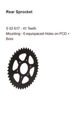 Brass Chain and Sprocket Kit 14T 41T 110L for Bajaj Pulsar NS200 HPORC 241
