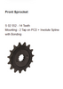 Brass Chain and Sprocket Kit 14T 41T 110L for Bajaj Pulsar NS200 HPORC 241