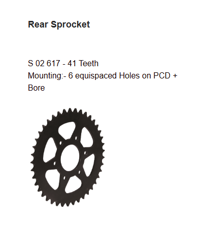 Brass Chain and Sprocket Kit 14T 41T 110 Links for Bajaj Pulsar 200 RS HPORC 240