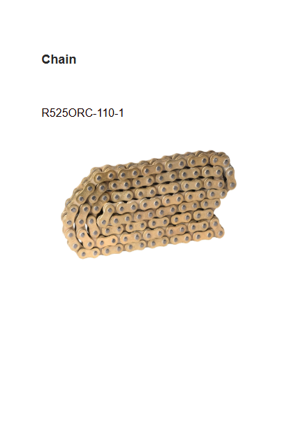 Rolon Brass Chain and Sprocket Kit for Royal Enfield Himalayan 411 15T 38T 110 Links