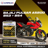 CRANK1 CRM479 ceramic front brake pads for Bajaj Pulsar AS200 BS3 BS4 motorcycle