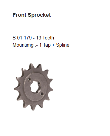 Brass Chain and Sprocket Kit 13T 38T for Hero Xpulse 200 and 200 FI HPORC 387