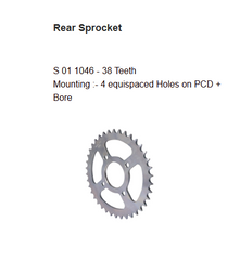 Brass Chain and Sprocket Kit 13T 38T for Hero Xpulse 200 and 200 FI HPORC 387