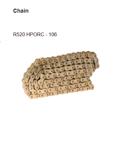 Brass Chain and Sprocket Kit 13T 38T for Hero Xpulse 200 and 200 FI HPORC 387